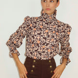 Camisa Lewa Kert Marrón/Teja