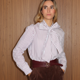 Camisa Pox Rayas Burdeos