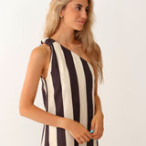 Vestido Skuins Rayas Marrón