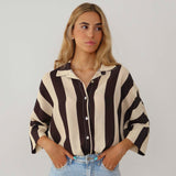 Camisa Mytisk Rayas Marrón