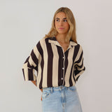 Camisa Mytisk Rayas Marrón
