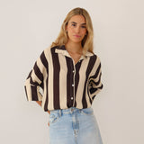 Camisa Mytisk Rayas Marrón