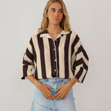 Camisa Mytisk Rayas Marrón
