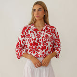 Camisa Mytisk Blomster Rojo
