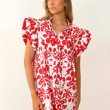 Vestido Romp Blomster Rojo