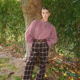 Pantalón Essan Escocés Marrón