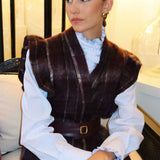 Chaleco Crail Escoces burdeos