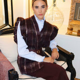 Chaleco Crail Escoces burdeos