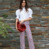 Pantalón Beatriz Rayas Azul