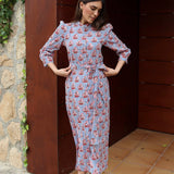 Vestido Pert Rayas Azul