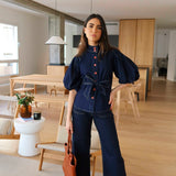 Camisa Kelais Jeans oscuro