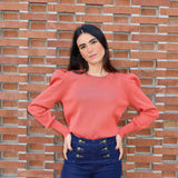 Orange Lat Pullover