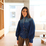 Camisa Khera Jeans oscuro