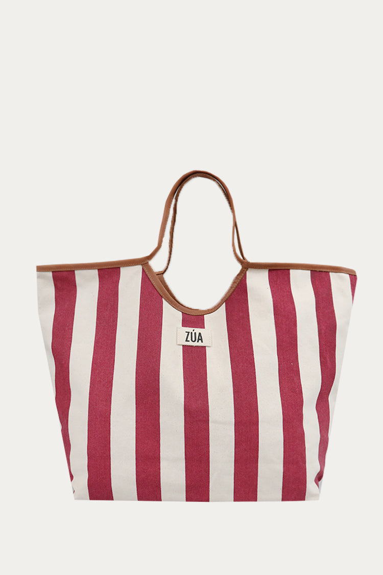 Bolso Kols Rayas Burdeos