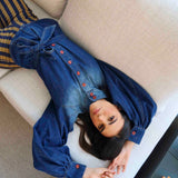 Camisa Khera Jeans oscuro