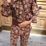 Camisa Klokery Damask Burdeos