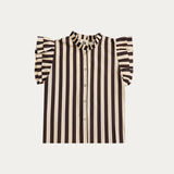 Camisa Selen Rayas Marrón