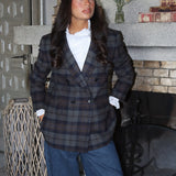Chaqueta Grasse Escocés Azul