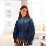 Camisa Khera Jeans oscuro