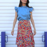 Falda Strep Blatt Rojo