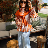 Camisa Manel Rayas Naranja