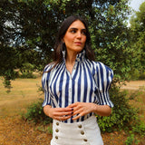 Camisa Ruché Rayas Marino