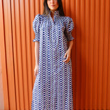 Vestido Ruché Hervet Marino