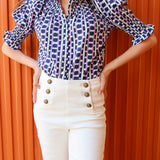 Camisa Ruché Hervet Marino