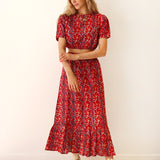 Hitch Red Skirt Set