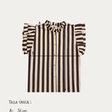 Camisa Selen Rayas Marrón
