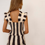 Vestido Volss Rayas Marrón