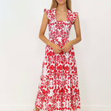 Vestido Volss Blomster Rojo