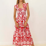 Vestido Volss Blomster Rojo