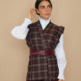 Chaleco Wick Tartán Marrón