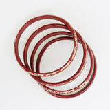 Set pulseras Jeret Burdeos