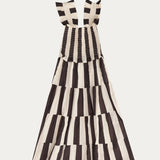 Vestido Volss Rayas Marrón