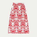 Falda Mytisk Blomster Rojo