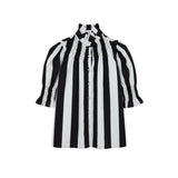 Camisa Ruché Rayas Negro