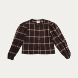 Chaqueta corta Essan Escocés Marrón