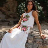 Falda Roots Blanco