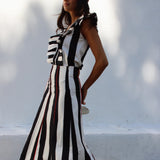 Falda Sine Rayas Negro