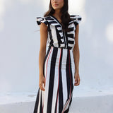 Falda Sine Rayas Negro