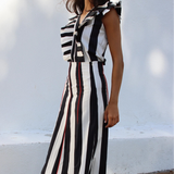 Falda Sine Rayas Negro