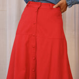 Falda Enza Rojo