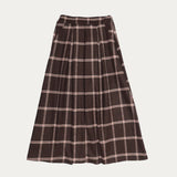 Falda Essan Escocés Marrón