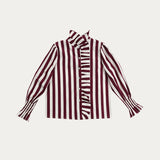 Camisa Lewa Rayas Burdeos