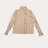 Camisa Lewa Lineas Naranja