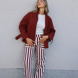 Pantalón Prast Rayas Vino