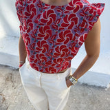 Top Frill Hitch Rojo