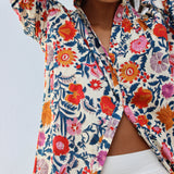 Vestido Ruché Bloom Multicolor